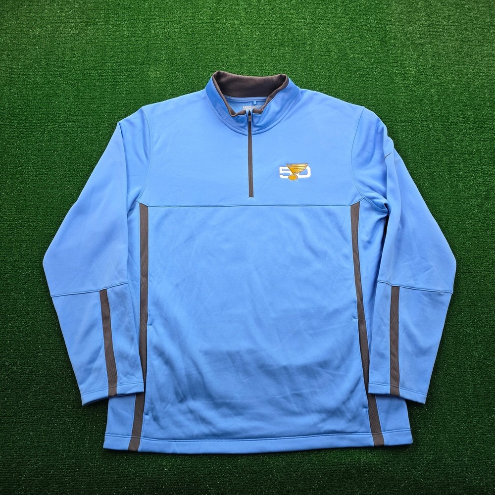St Louis Blues Sweatshirt Mens Large Nike Therma Fit NHL Hockey 50th Anniversary